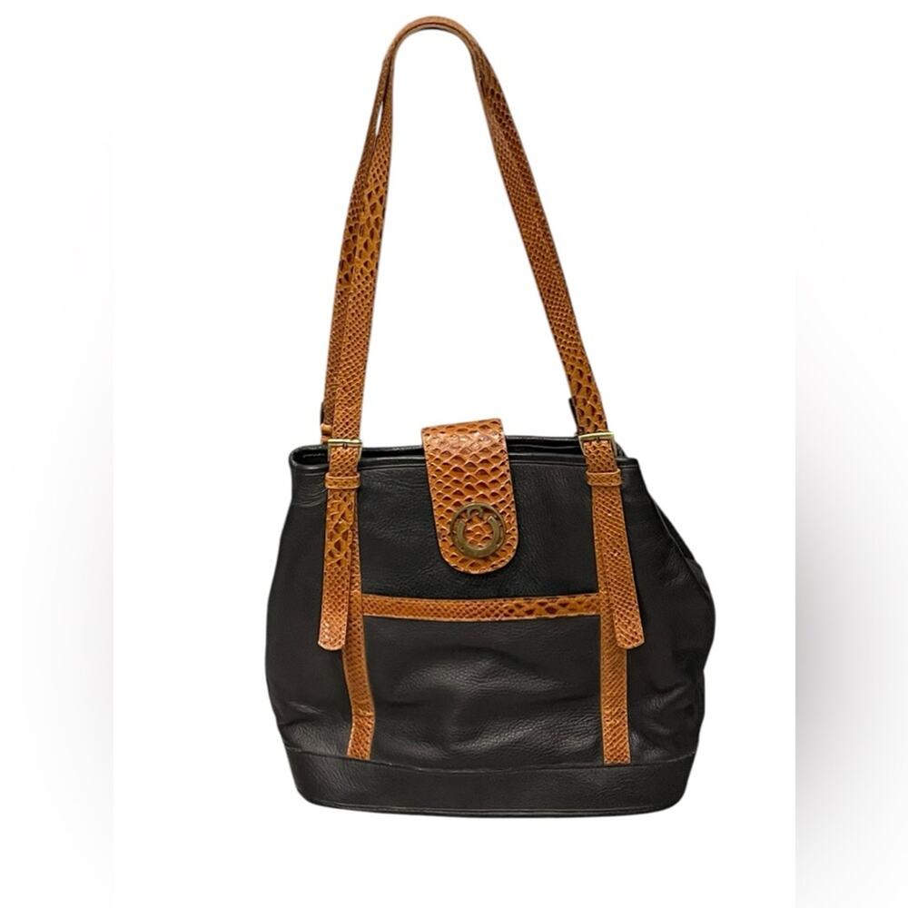 Designer Concealed Carry Kate Woolstenhulme Palisade Black Leather Tote Bag